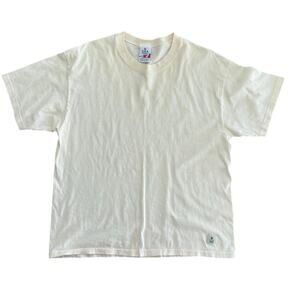 Vintage Olympics Men's White 100% Cotton Short Sleeves Crew Neck Shirt Size L